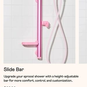 Pink Adjustable Shower Slide Bar